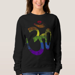 Lgbt Om Yoga Lgbt Pride Aum Ohm Symbol Sweatshirt