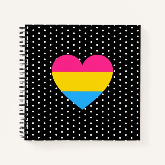 LGBT Pansexual Pride Heart Notebook (Front)