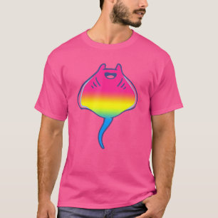 Lgbt Pansexual Pride Smiling Stingray Face Pan Fl T-Shirt
