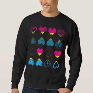 Lgbt Pansexuality Flag Hearts Pan Pride Month Pans Sweatshirt