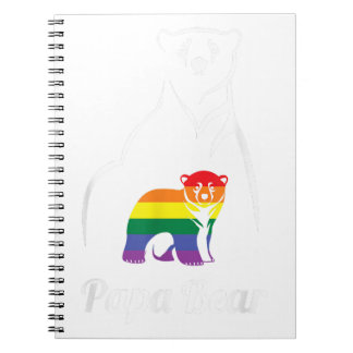 LGBT Papa Bear Gay Pride Equal Rights Rainbow Notebook