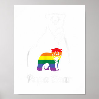 LGBT Papa Bear Gay Pride Equal Rights Rainbow Poster