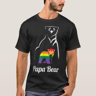 LGBT Papa Bear Gay Pride Equal Rights Rainbow T-Shirt