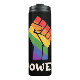 LGBT Power Pride Fist Design for Equality Thermal Tumbler
