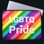 LGBT Pride 8 Stripe Rainbow Laptop Sleeve<br><div class="desc">Love has no limits. Celebrate June Pride Month and show your support for the LGBTQ community with this original Gilbert Baker 8 stripe rainbow gay pride laptop sleeve. Hot pink, red, orange, yellow, green, turquoise, indigo, and violet purple colours were designed by Baker to represent an all-encompassing symbol for the...</div>