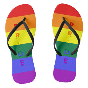 LGBT Pride and Rainbow Pride Flag Adult Flip Flops