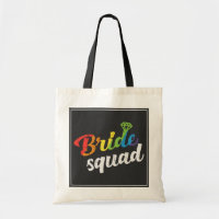 LGBT Pride Bride Squad Wedding Gay Lesbian Rainbow