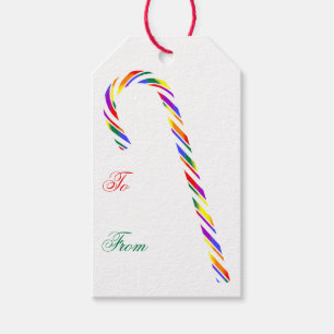 LGBT+ Pride Candy Cane Gift Tags