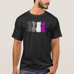 Lgbt Pride Cat Animal Ace Flag Asexuality Demisexu T-Shirt