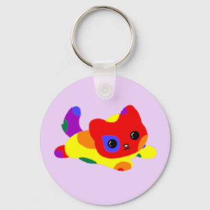 LGBT+ Pride Cat Keychain