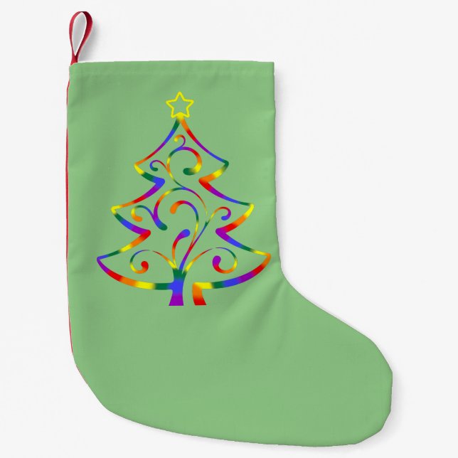 LGBT+ Pride Christmas Tree Stocking (Front)