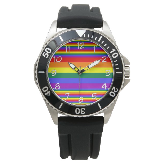 LGBT Pride Colours Numbered Watch (Front)