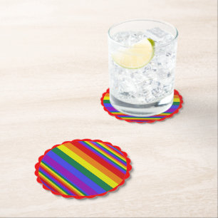 LGBT Pride Colours Paper Coaster