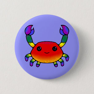 LGBT+ Pride Crab Button