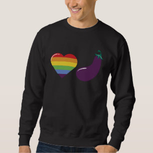 LGBT Pride  Eggplant Joke For Lesbian Gay Support Sweatshirt