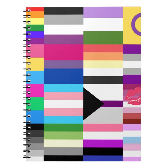 LGBT Pride Flag Collage Spiral Notebook (Front)