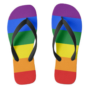 LGBT Pride Flag Rainbow Colours Jandals