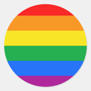 LGBT Pride Flag / Rainbow Flag Classic Round Sticker