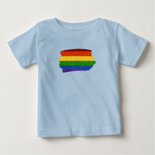 LGBT Pride Flag Rainbow Glitter Scribble Baby T-Shirt