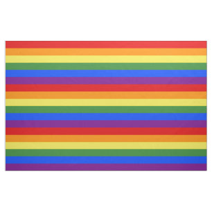 LGBT Pride Flag Rainbow Stripes Fabric