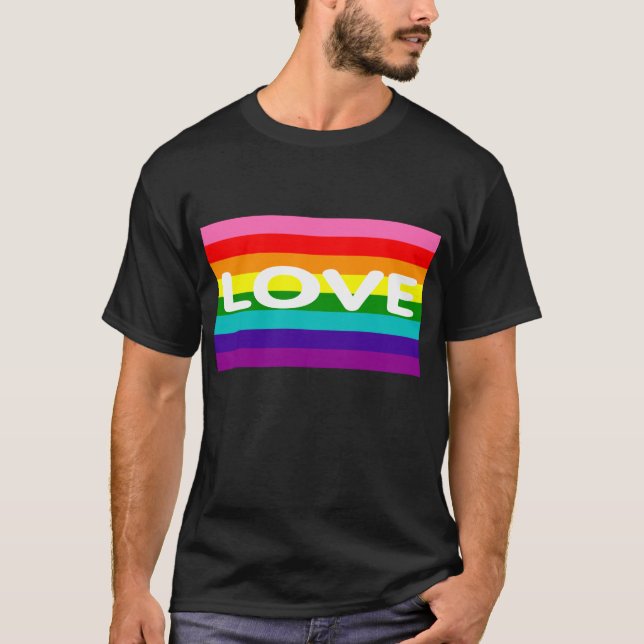 LGBT pride flag. T-Shirt (Front)