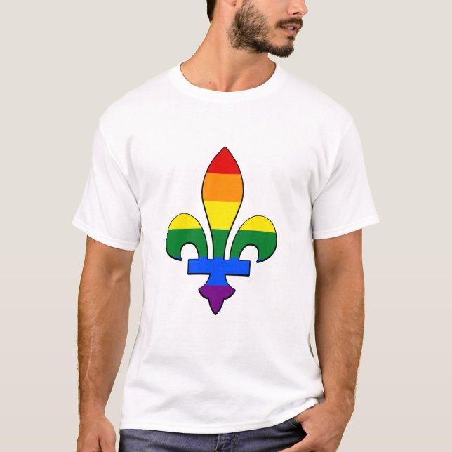 LGBT pride fleur-de-lis T-Shirt (Front)