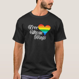 LGBT Pride Free Mum Hugs-Heart LGBT Flag Outfit T-Shirt