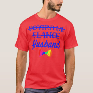 Lgbt Pride Gay Bachelor Party Boyfriend Engagement T-Shirt