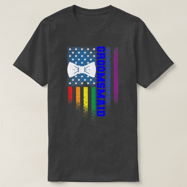 Lgbt Pride Gay Bachelor Party Engagement 1348  T-Shirt (Design Front)