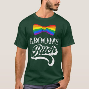 LGBT Pride Gay Bachelor Party Grooms Engagement T-Shirt