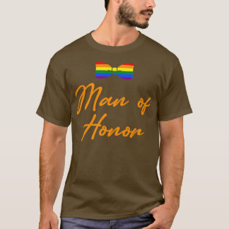 Lgbt Pride Gay Bachelor Party Man Of Honour Engage T-Shirt