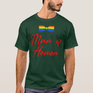 Lgbt Pride Gay Bachelor Party Man Of Honour Engage T-Shirt