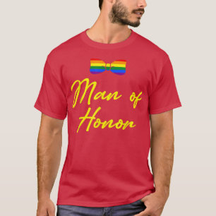 Lgbt Pride Gay Bachelor Party Man Of Honour Engage T-Shirt