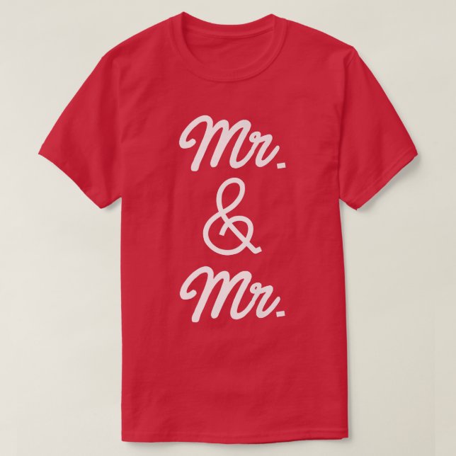 Lgbt Pride Gay Bachelor Party Mr And Mr Engagement T-Shirt (Design Front)