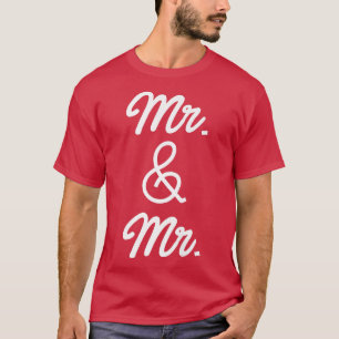 Lgbt Pride Gay Bachelor Party Mr And Mr Engagement T-Shirt