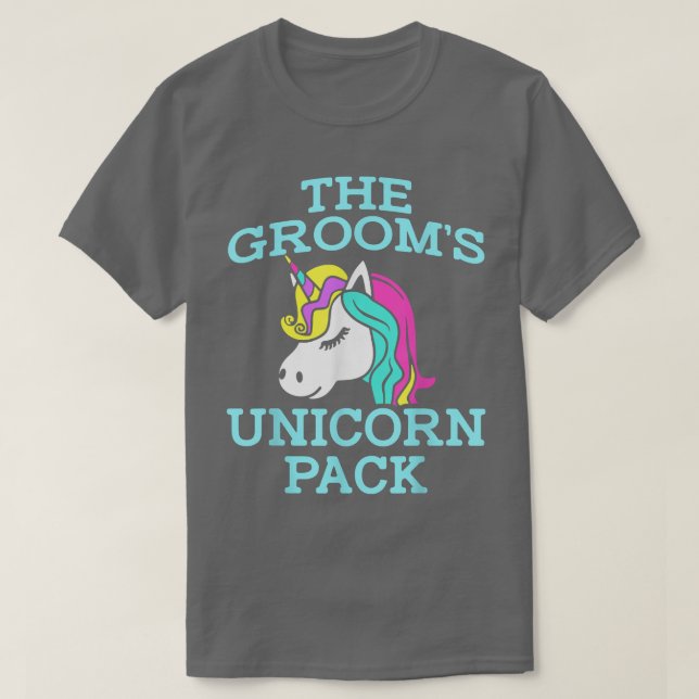 LGBT Pride Gay Bachelor Party Unicorn Pack Engagem T-Shirt (Design Front)