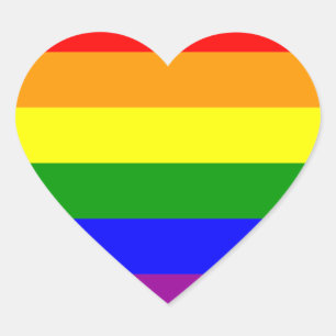 LGBT+pride- gay. Heart rainbow.  Heart Sticker
