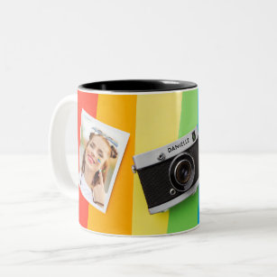 LGBT Pride Gay Lesbian Photo Personalised Name Two-Tone Coffee Mug