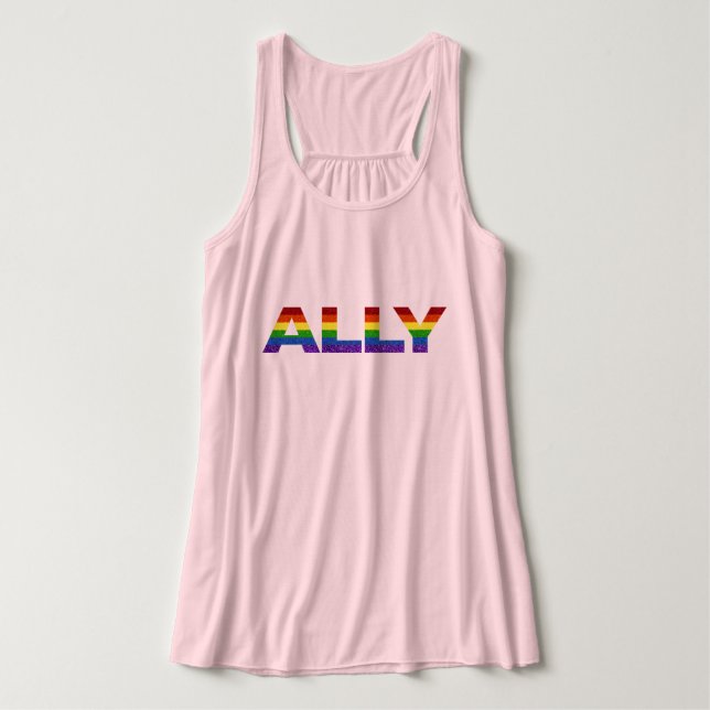 LGBT Pride Glitter Ally Singlet (Design Front)