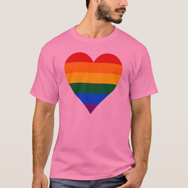 LGBT pride heart Basic T-Shirt (Front)