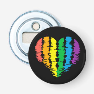 LGBT+pride. Heart rainbow. Bottle Opener