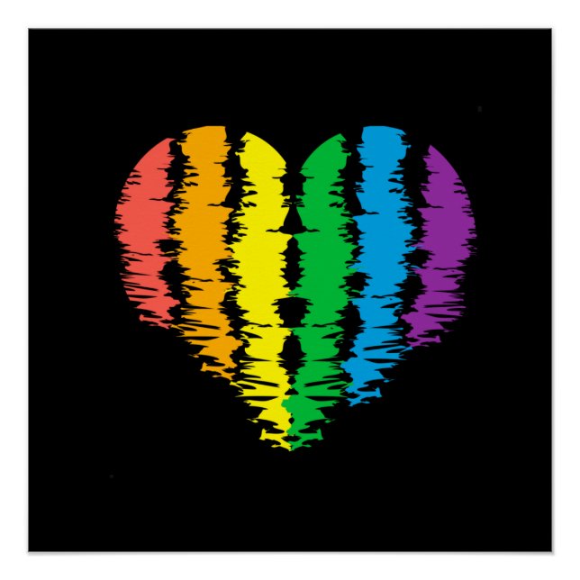LGBT+pride. Heart rainbow.     Card Acrylic Print (Front)