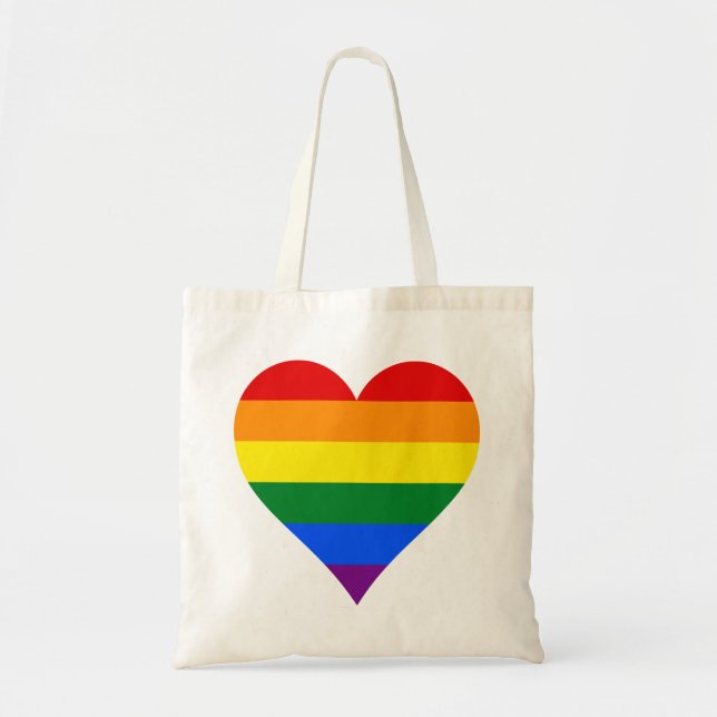 LGBT pride hearts Budget Tote (Front)