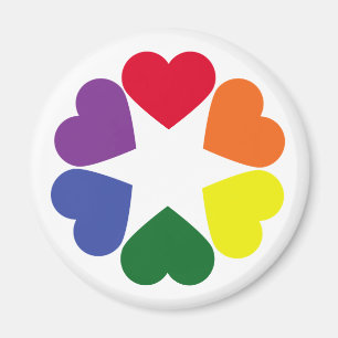 LGBT pride hearts Magnet