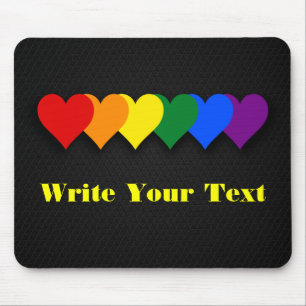 LGBT pride hearts Mouse Pad
