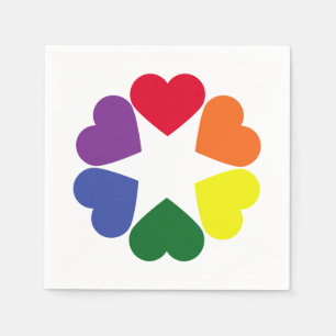 LGBT pride hearts Napkin