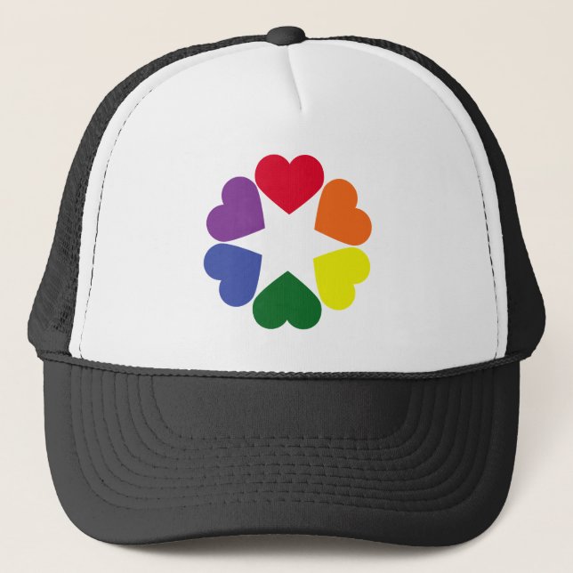 LGBT pride hearts Trucker Hat (Front)