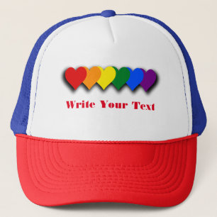 LGBT pride hearts Trucker Hat