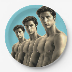 LGBT Pride Hottest Hunks on the Planet  Paper Plate