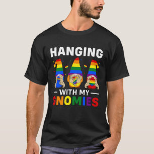 LGBT Pride LGBTQ Rainbow Gnomies  Hanging with my  T-Shirt